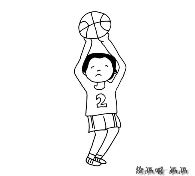 
儿童背靠背怎么画正在打篮球的人简笔画-懂得网友分享