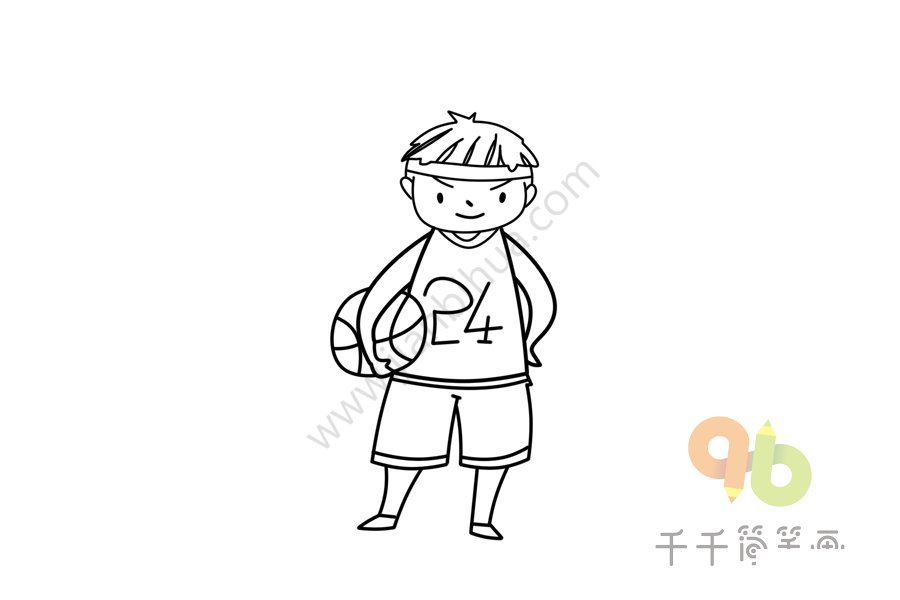 
儿童背靠背怎么画正在打篮球的人简笔画-懂得网友分享