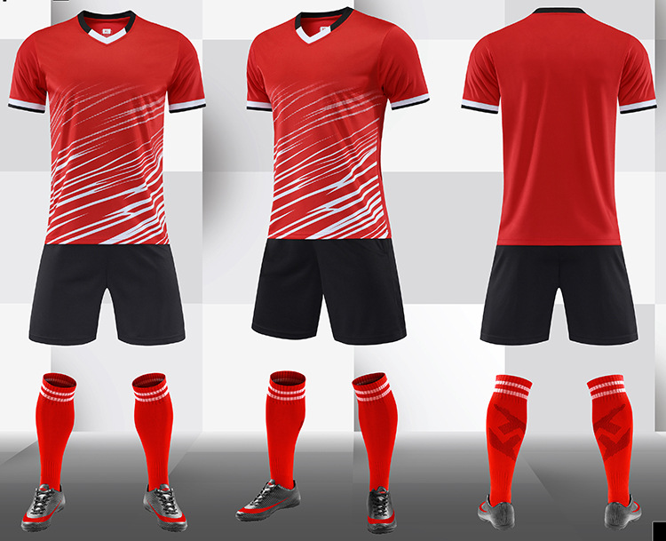 内蒙古塞罕区足球协会选择潘帕斯现货款式F6712红色进行设计制作

