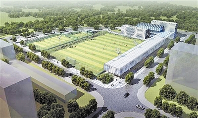 临港蓝湾国际社区足球训练基地2022年年底建成通车

