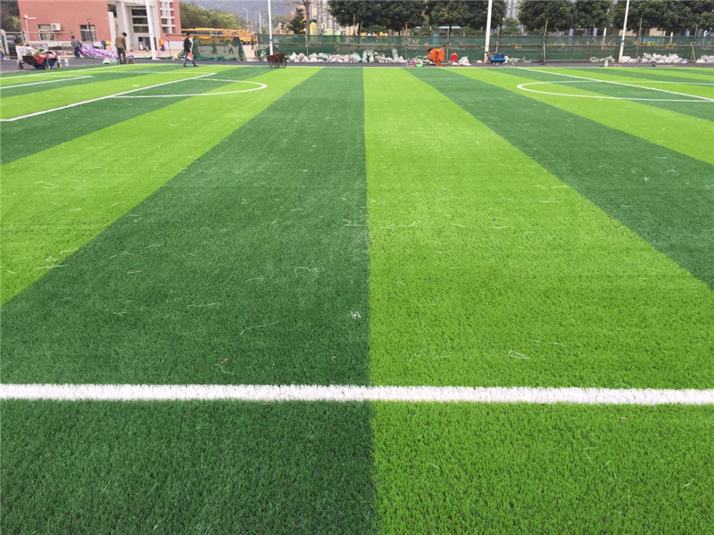 天然草坪足球场地实地施工介绍及施工流程介绍-足球场




