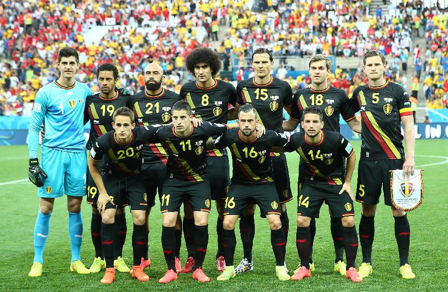 世界十大足球队排名榜1.比利时足球队