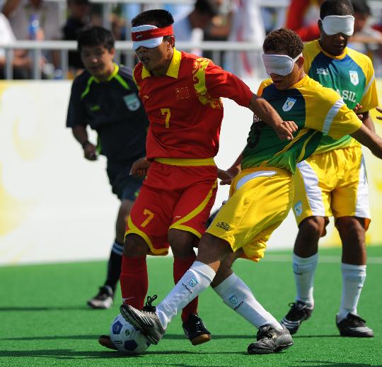 亚洲盲人足球锦标赛决赛当中1-0击败伊朗获冠军