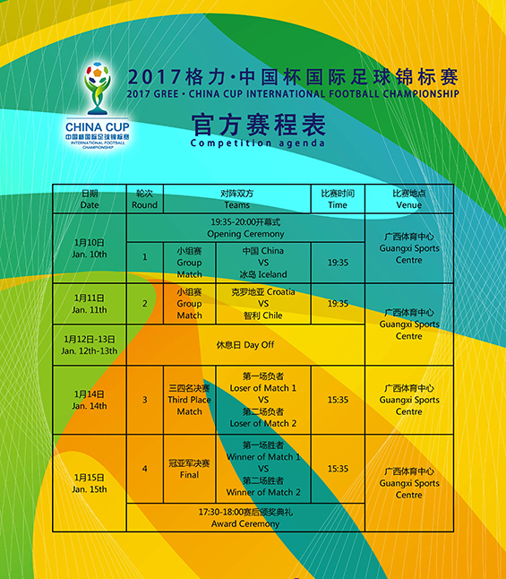 2016年世预赛亚洲区12强赛中国完整赛程(组图)